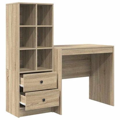 Schreibtisch mit Stauraum 2 pcs Sonoma-Eiche 80 x 50 x 76 cm