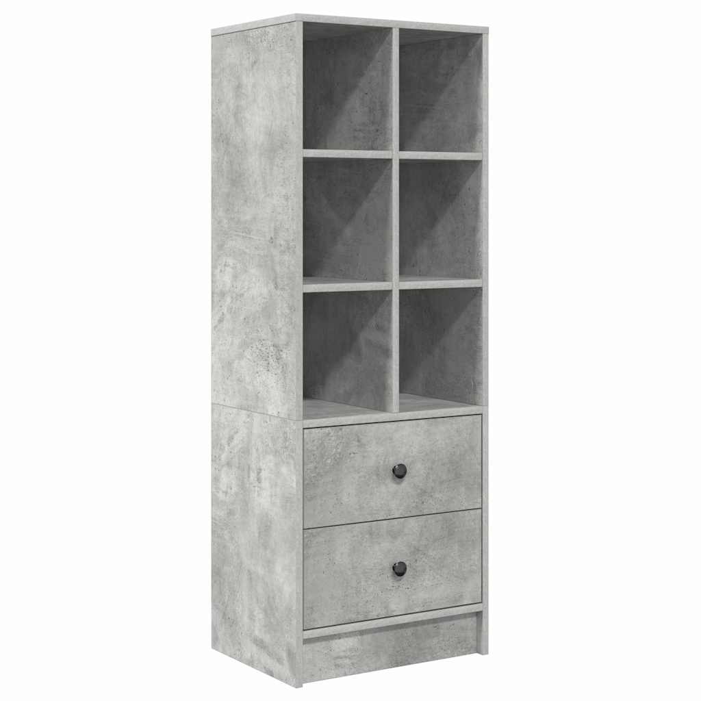 Schreibtisch mit Stauraum 2 pcs Beton Grau 80 x 50 x 76 cm