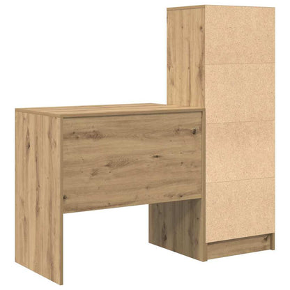 Schreibtisch mit Stauraum 2 pcs Artisan-Eiche 80 x 50 x 76 cm