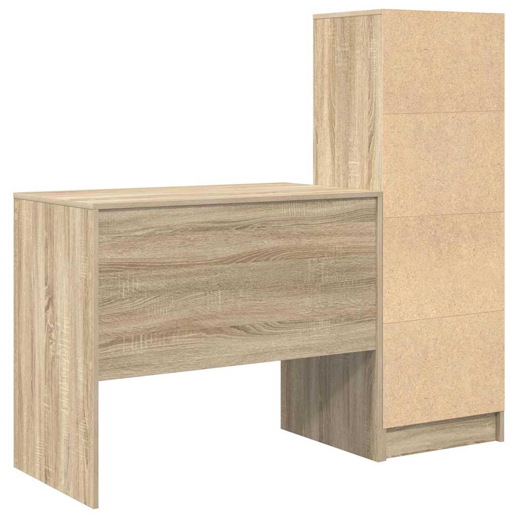 Schreibtisch mit Stauraum 2 pcs Sonoma-Eiche 90 x 50 x 76 cm