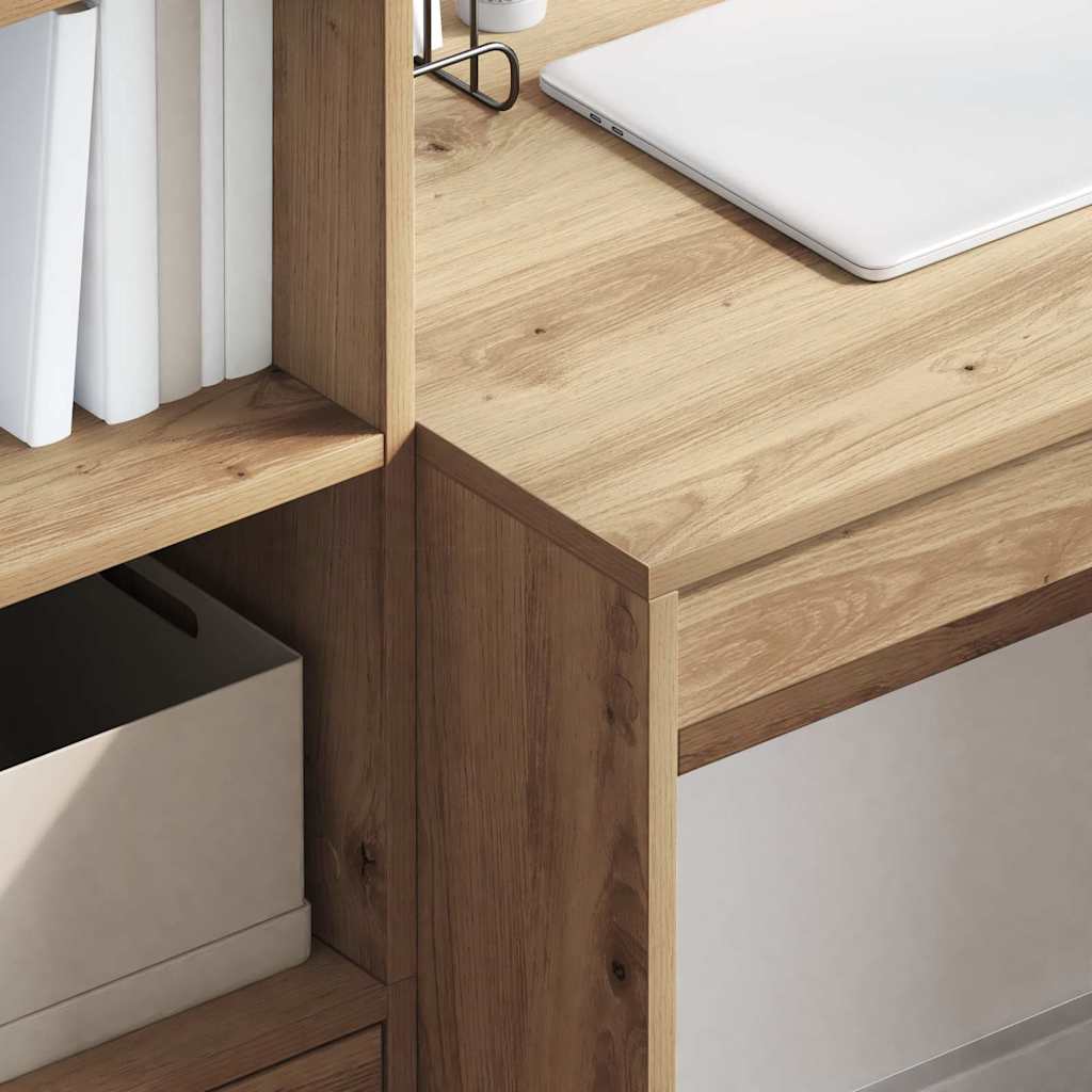 Schreibtisch mit Stauraum 2 pcs Artisan-Eiche 90 x 50 x 76 cm