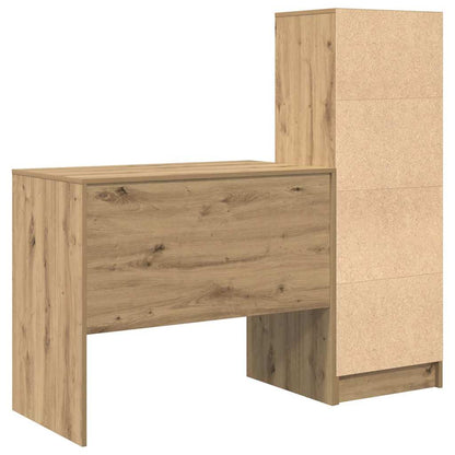 Schreibtisch mit Stauraum 2 pcs Artisan-Eiche 90 x 50 x 76 cm