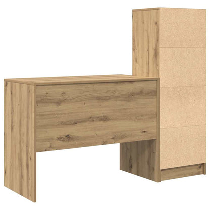 Schreibtisch mit Stauraum 2 pcs Artisan-Eiche 100 x 50 x 76 cm