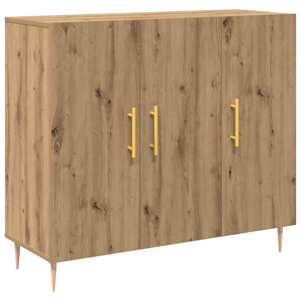 Sideboard Eiche handwerklich 90 x 34 x 80 cm Holzwerkstoff