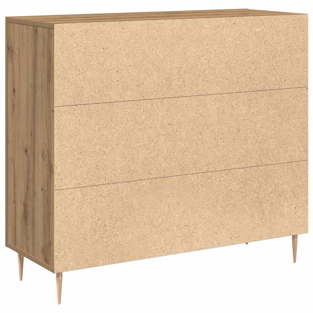 Sideboard Eiche handwerklich 90 x 34 x 80 cm Holzwerkstoff
