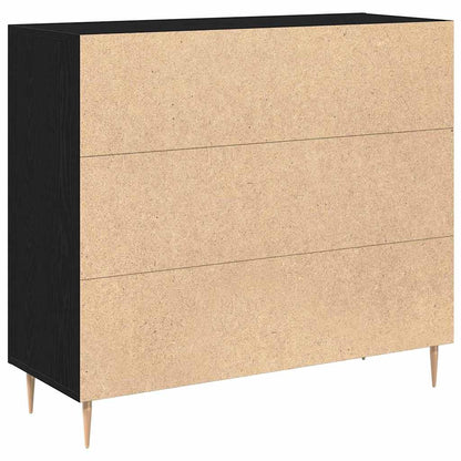 Sideboard Schwarze Eiche 90 x 34 x 80 cm Holzwerkstoff