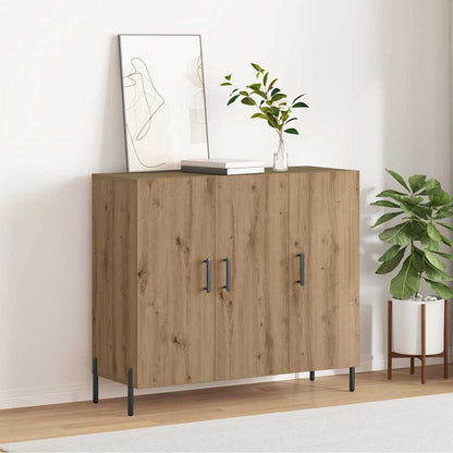 Sideboard Eiche handwerklich 90 x 34 x 80 cm Holzwerkstoff