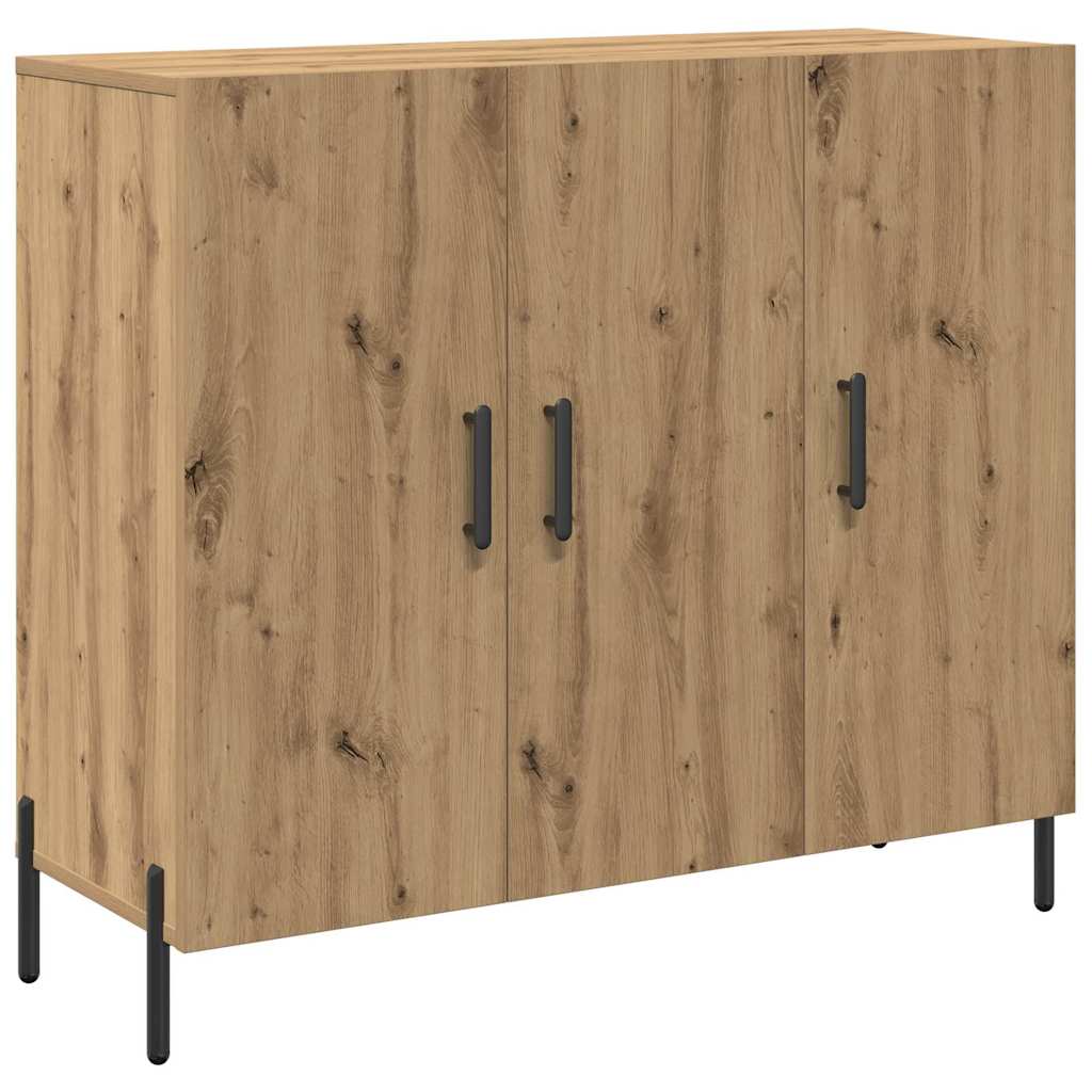 Sideboard Eiche handwerklich 90 x 34 x 80 cm Holzwerkstoff
