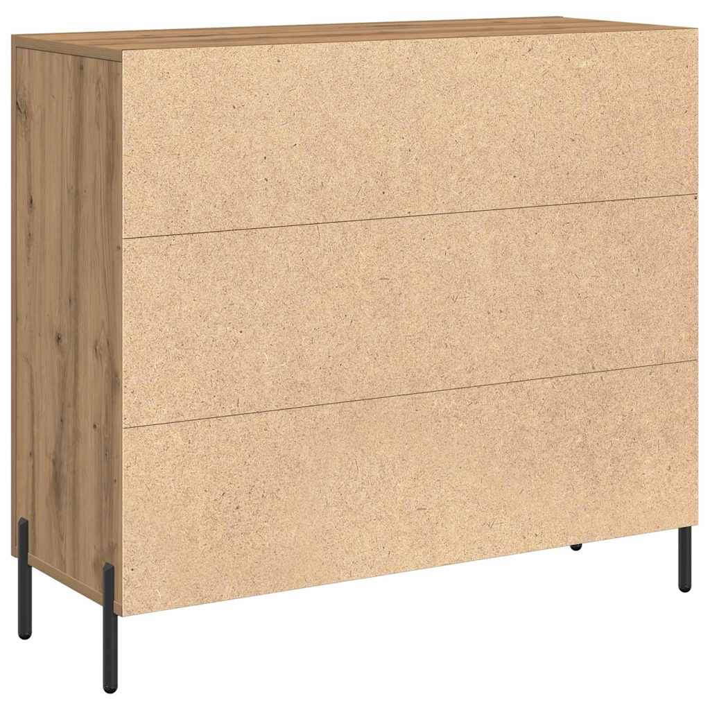 Sideboard Eiche handwerklich 90 x 34 x 80 cm Holzwerkstoff