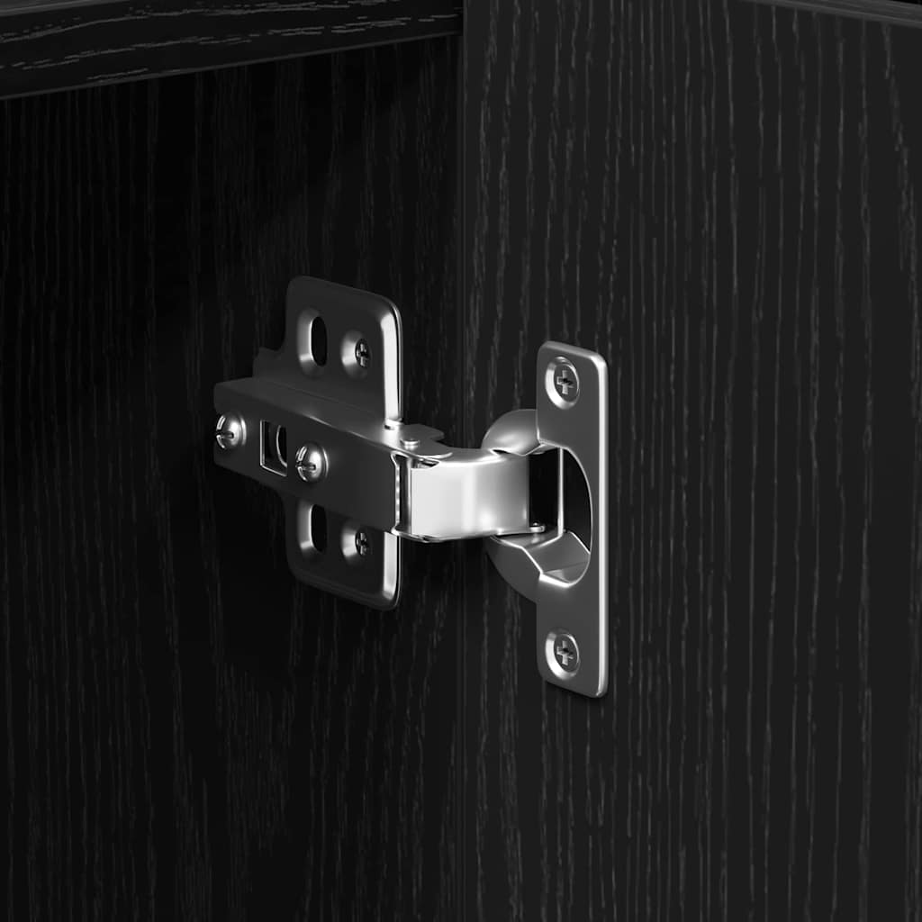 Sideboard Schwarze Eiche 90 x 34 x 80 cm Holzwerkstoff