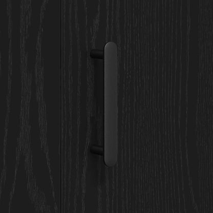 Sideboard Schwarze Eiche 90 x 34 x 80 cm Holzwerkstoff