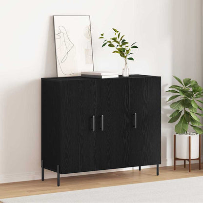 Sideboard Schwarze Eiche 90 x 34 x 80 cm Holzwerkstoff