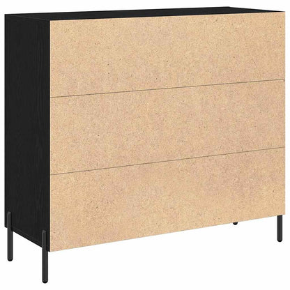 Sideboard Schwarze Eiche 90 x 34 x 80 cm Holzwerkstoff