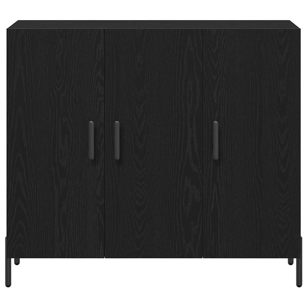 Sideboard Schwarze Eiche 90 x 34 x 80 cm Holzwerkstoff