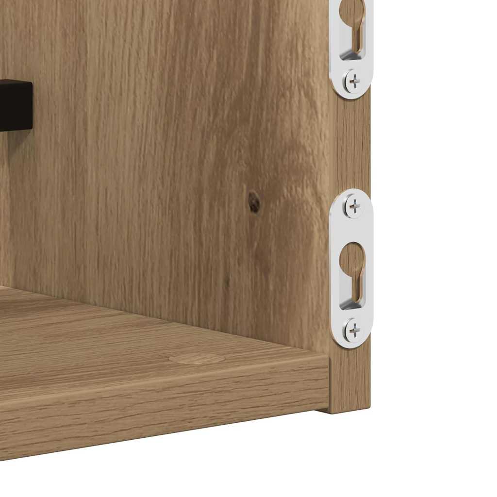 Wandregal 2 pcs Artisan-Eiche 60 x 16 x 14 cm Holzwerkstoff