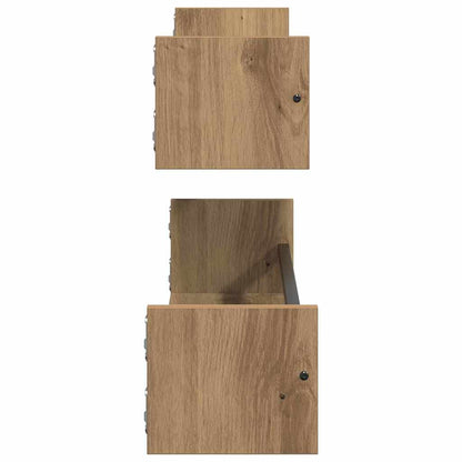 Wandregal 2 pcs Artisan-Eiche 80 x 16 x 14 cm Holzwerkstoff