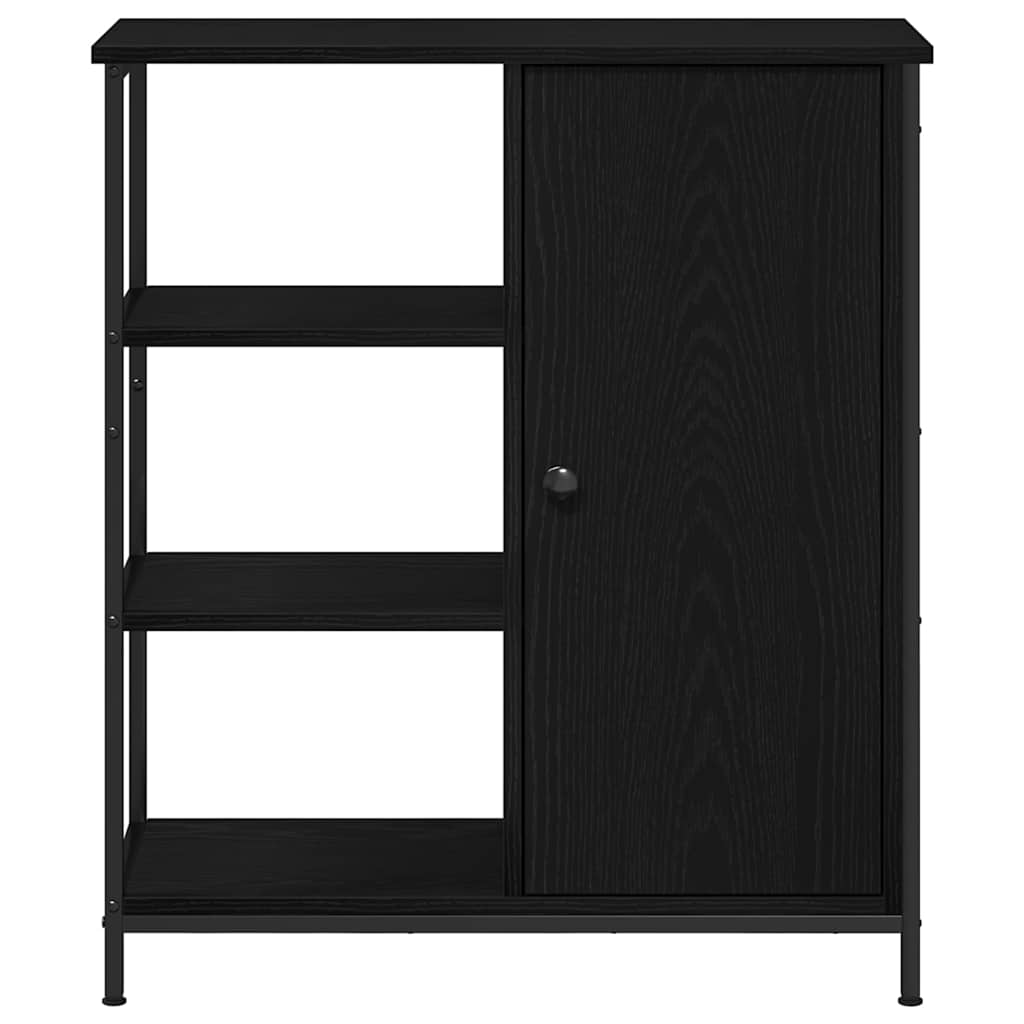 Sideboard Schwarz Eichen-Optik 70 x 30 x 80 cm Holzwerkstoff