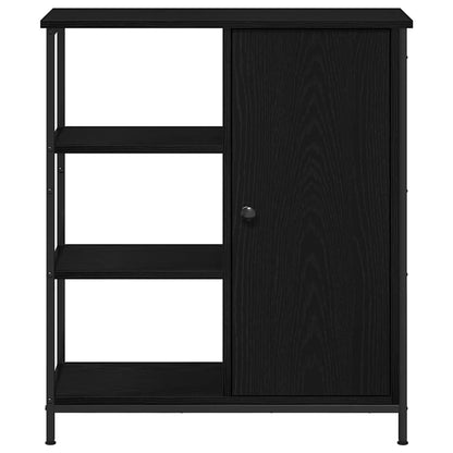 Sideboard Schwarz Eichen-Optik 70 x 30 x 80 cm Holzwerkstoff