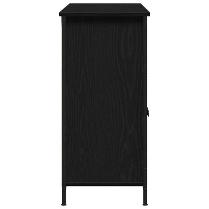 Sideboard Schwarz Eichen-Optik 100 x 35 x 75 cm Holzwerkstoff