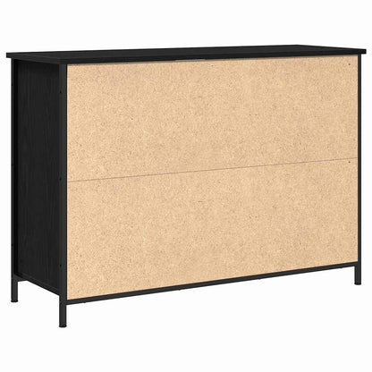 Sideboard Schwarz Eichen-Optik 100 x 35 x 70 cm Holzwerkstoff