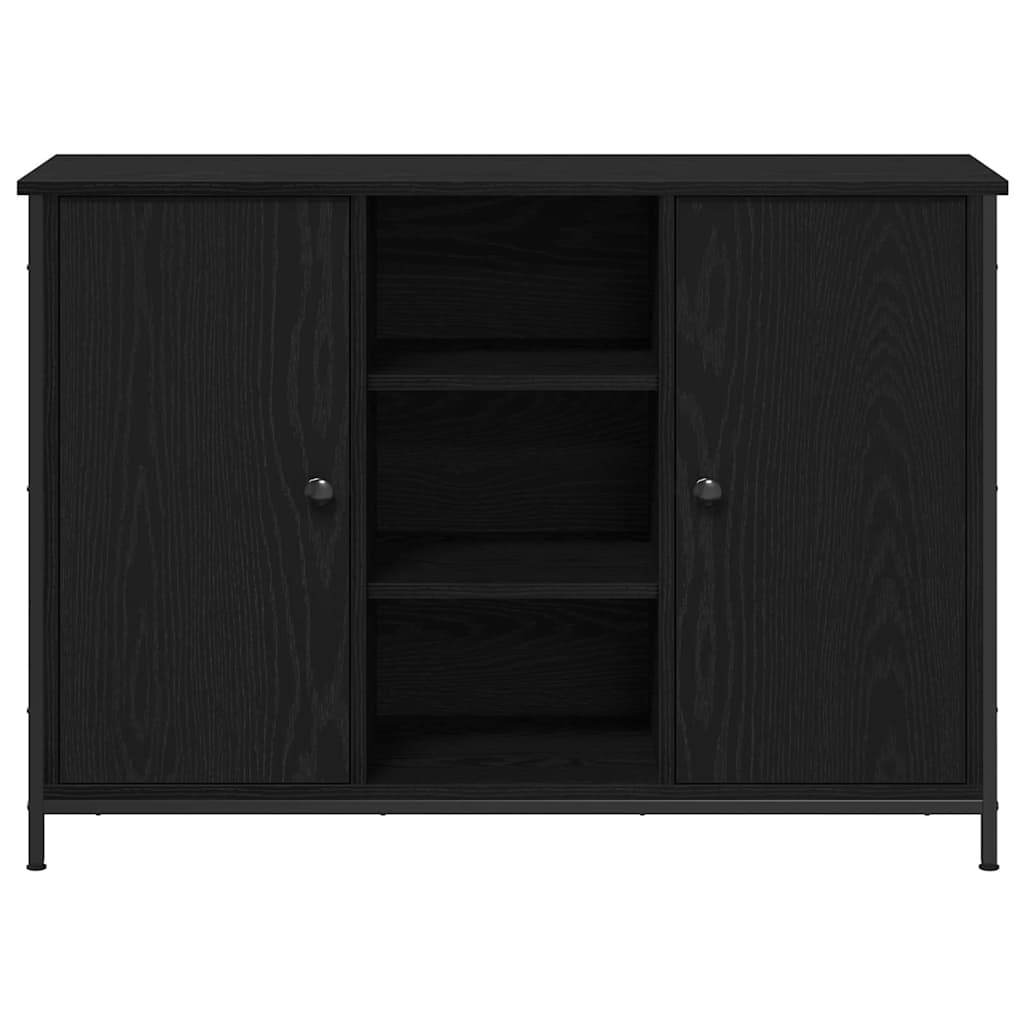Sideboard Schwarz Eichen-Optik 100 x 35 x 70 cm Holzwerkstoff