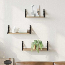 Wandregal-Set 3 pcs Artisan-Eiche 37 x 12 x 13 cm Holzwerkstoff