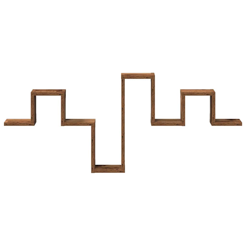 Wandregal mit Regal Altholz 104.5 x 10 x 43 cm Holzwerkstoff