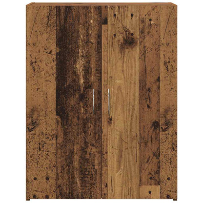 Büroschrank mit Regal Altholz 60 x 32 x 77.5 Holzwerkstoff