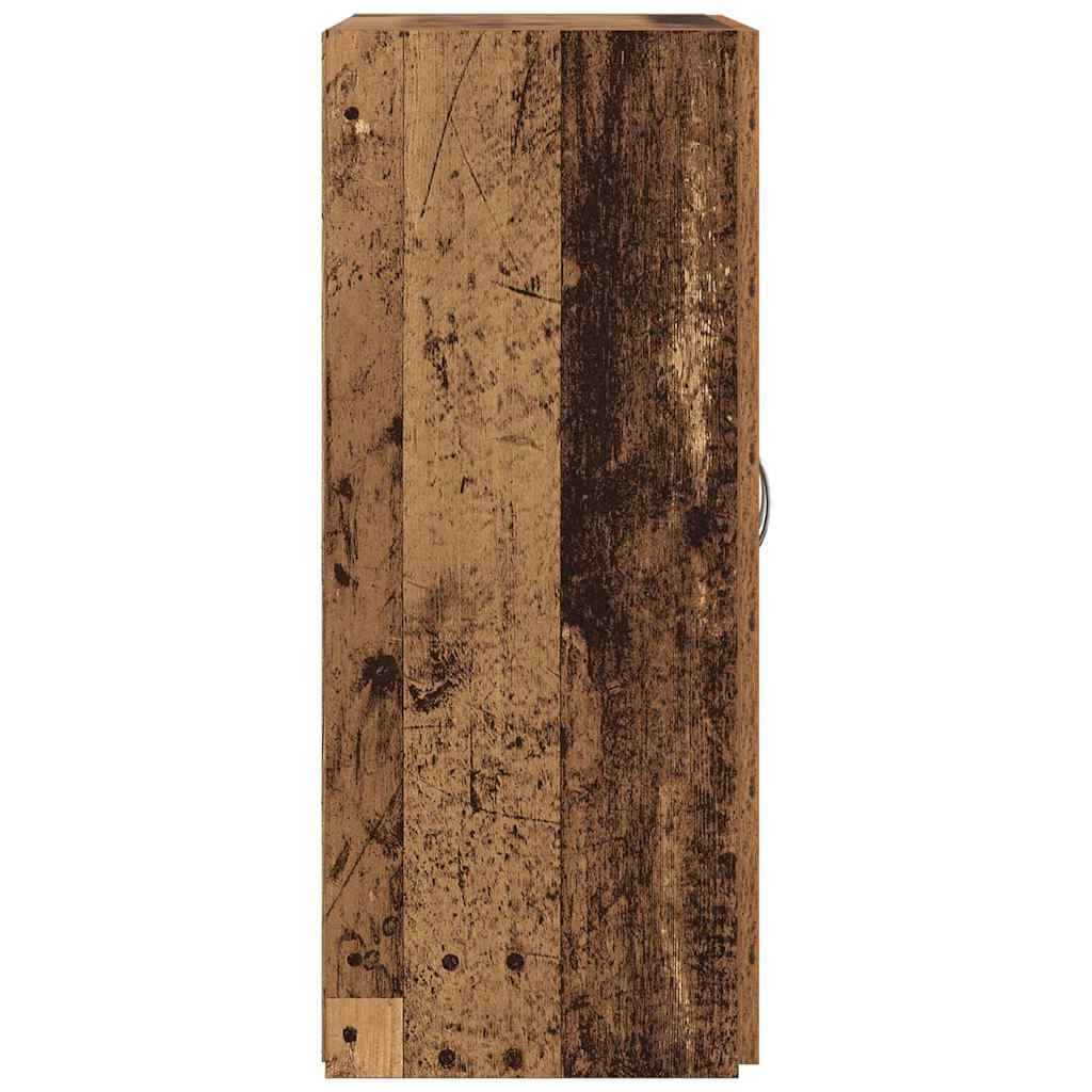 Büroschrank mit Regal Altholz 60 x 32 x 77.5 Holzwerkstoff