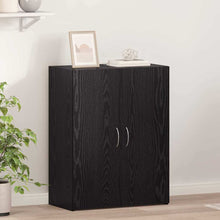 Büroschrank Schwarz Eichen-Optik 60 x 32 x 77.5 Holzwerkstoff