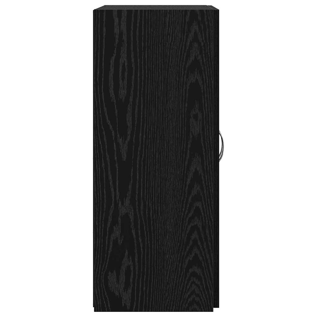 Büroschrank Schwarz Eichen-Optik 60 x 32 x 77.5 Holzwerkstoff