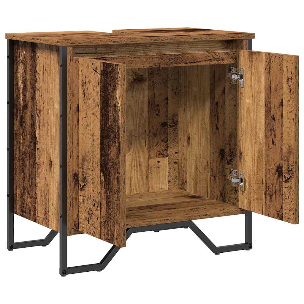 Waschtischschrank mit Tür Altholz 60 x 35 x 60 cm Holzwerkstoff