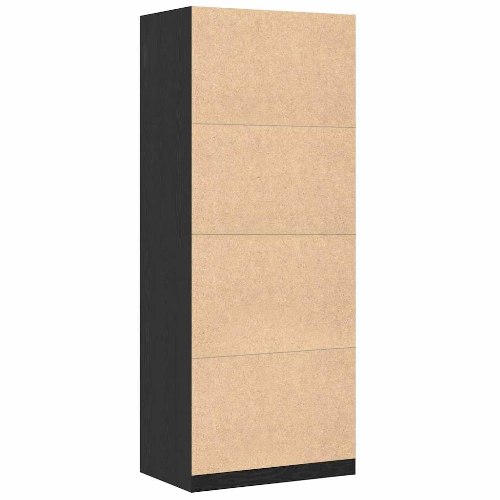 Kleiderschrank Schwarze Eiche 80 x 50 x 200 cm Holzwerkstoff