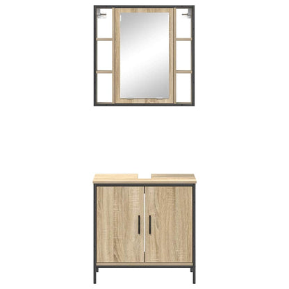 Badezimmermöbel Set 2 pcs Braun 60 x 30 x 60 cm Holzwerkstoff