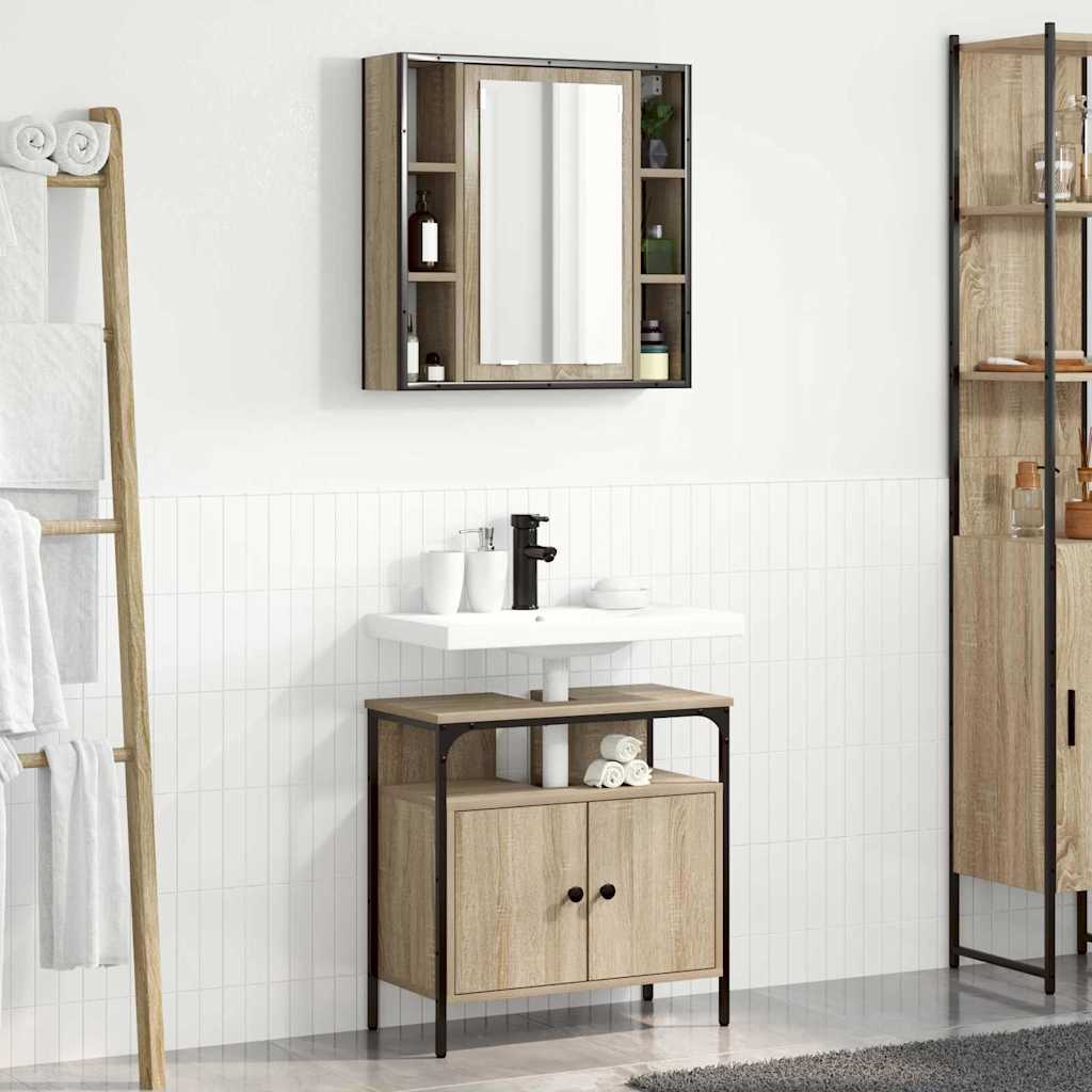 Badezimmermöbel Set 2 pcs Braun 60 x 30 x 60 cm Holzwerkstoff