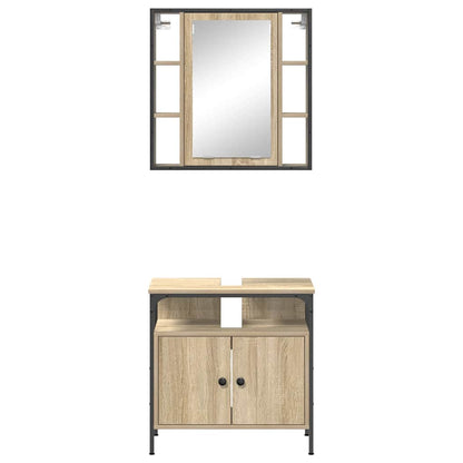 Badezimmermöbel Set 2 pcs Braun 60 x 30 x 60 cm Holzwerkstoff
