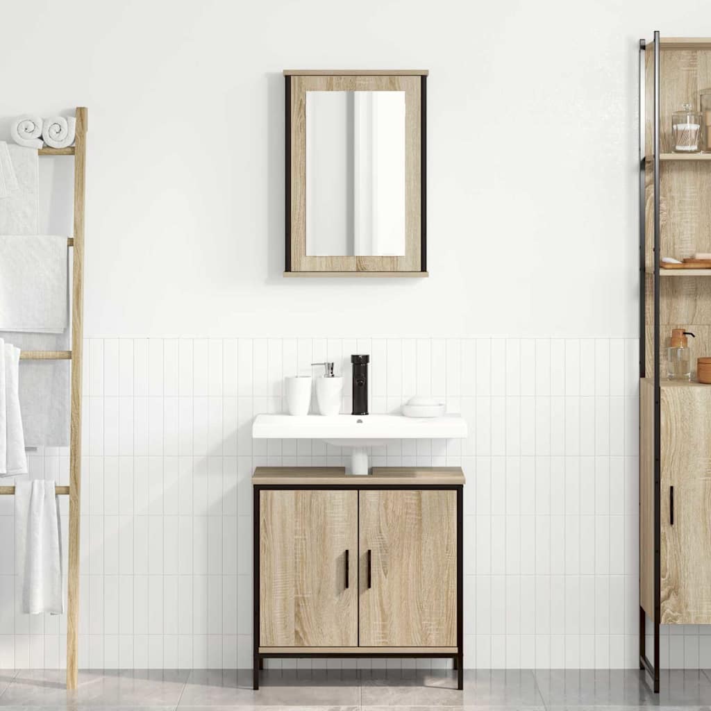 Badezimmermöbel Set 2 pcs Braun 60 x 30 x 60 cm Holzwerkstoff