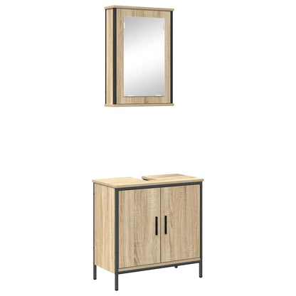 Badezimmermöbel Set 2 pcs Braun 60 x 30 x 60 cm Holzwerkstoff