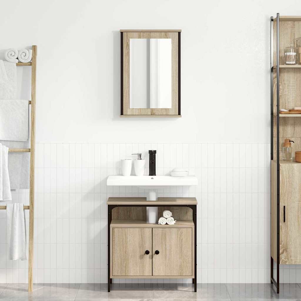Badezimmermöbel Set 2 pcs Braun 60 x 30 x 60 cm Holzwerkstoff