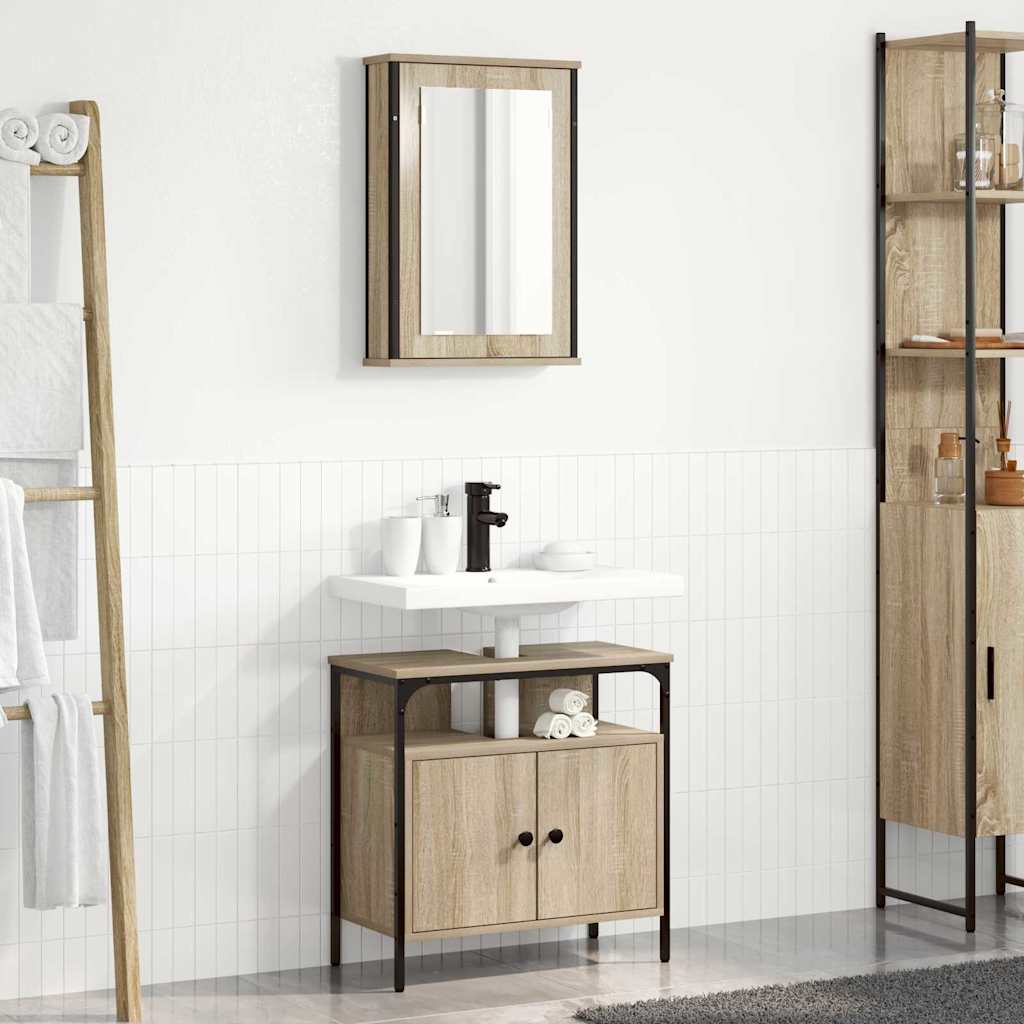 Badezimmermöbel Set 2 pcs Braun 60 x 30 x 60 cm Holzwerkstoff