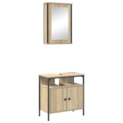 Badezimmermöbel Set 2 pcs Braun 60 x 30 x 60 cm Holzwerkstoff