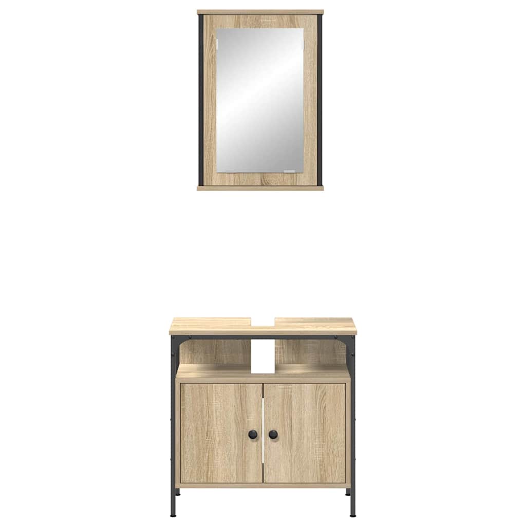 Badezimmermöbel Set 2 pcs Braun 60 x 30 x 60 cm Holzwerkstoff