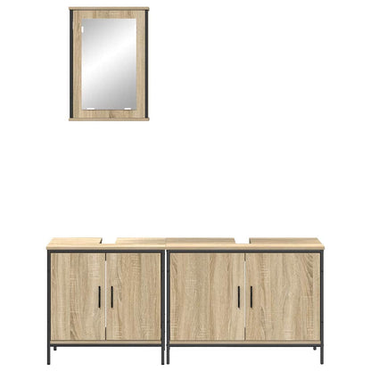 Badezimmermöbel Set 3 pcs Braun 60 x 30 x 60 cm Holzwerkstoff