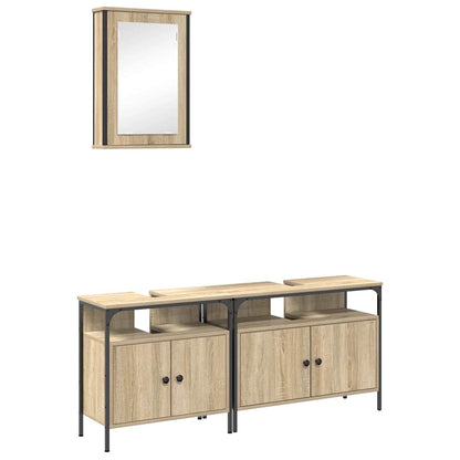 Badezimmermöbel Set 3 pcs Braun 80 x 30 x 60 cm Holzwerkstoff