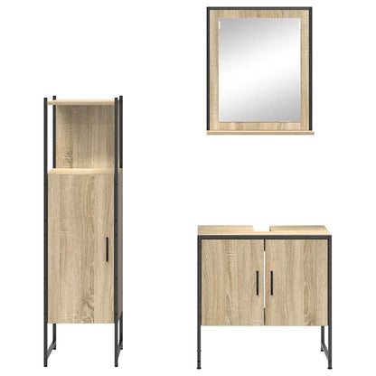 Badezimmermöbel Set 3 pcs Braun 60 x 33 x 60 cm Holzwerkstoff