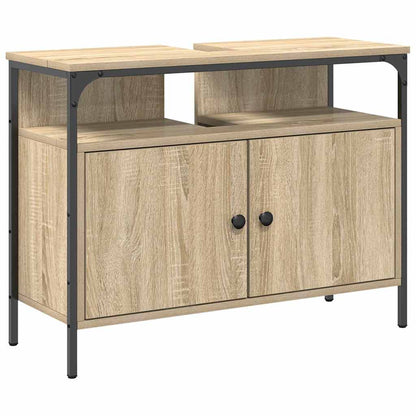 Badezimmerschrankset mit Tür 3 pcs Sonoma Eiche 80 x 30 x 60 cm