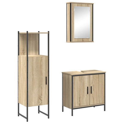 Badezimmermöbel Set 3 pcs Braun 60 x 30 x 60 cm Holzwerkstoff