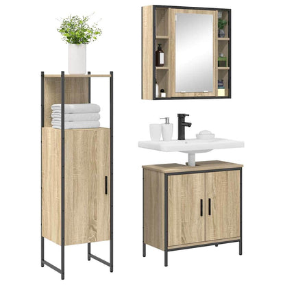 Badezimmermöbel Set 3 pcs Braun 60 x 30 x 60 cm Holzwerkstoff