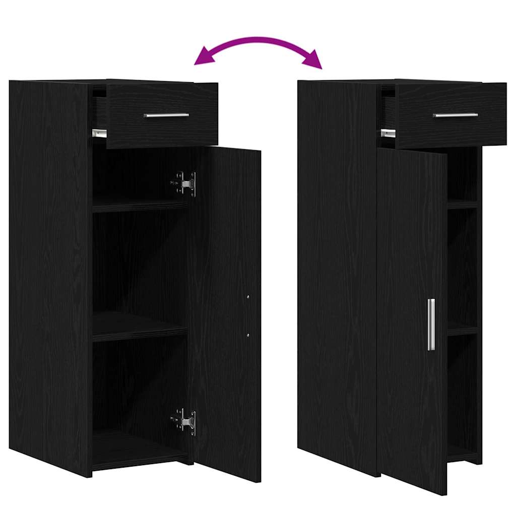 Sideboard Schwarze Eiche 30 x 42.5 x 93 cm Holzwerkstoff