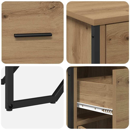 Sideboard Eiche handwerklich 97 x 32,5 x 74,5 cm Holzwerkstoff